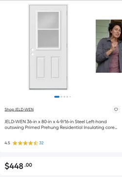 Steel entry door with window