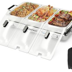 Buffet Servers and Warmers, 2 in 1 Warming Tray For Sale $44.00 50%+ OFF Retail $89.00 NEW IN BOX