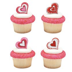 Heart Shaped Cupcake / Cake Decorations (48)