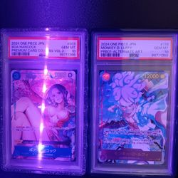 ONE PIECE JAPANESE BOA HANCOCK AND MONKEY D. LUFFY PSA 10!!!