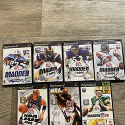 Madden NFL PS2 Game Lot 7 Games. Nba