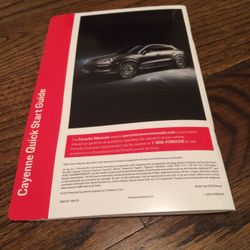 **Genuine OEM Porsche Cayenne Quick Start Guide BRAND NEW NEVER USED