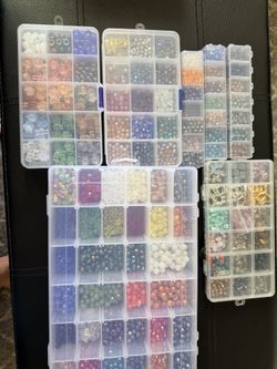 Assortment Of 8 & 10mm Beads And Crystals 