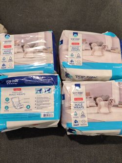 Top-paw disposable x-small male puppy or dog wrap diapers