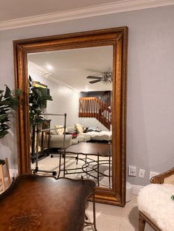 Mirror vintage gold and coffee table