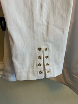 PXL White Pants • Gold Accent