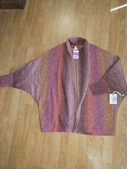 Open Front Knit Cardigan Sweater