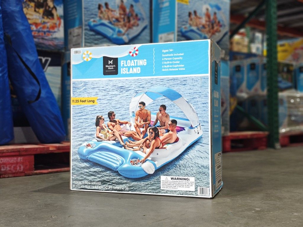 Floating Island Pool/Lake Float With Canopy