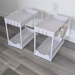 Estante Organizador de 2 Niveles con Base Deslizante – Nuevo
