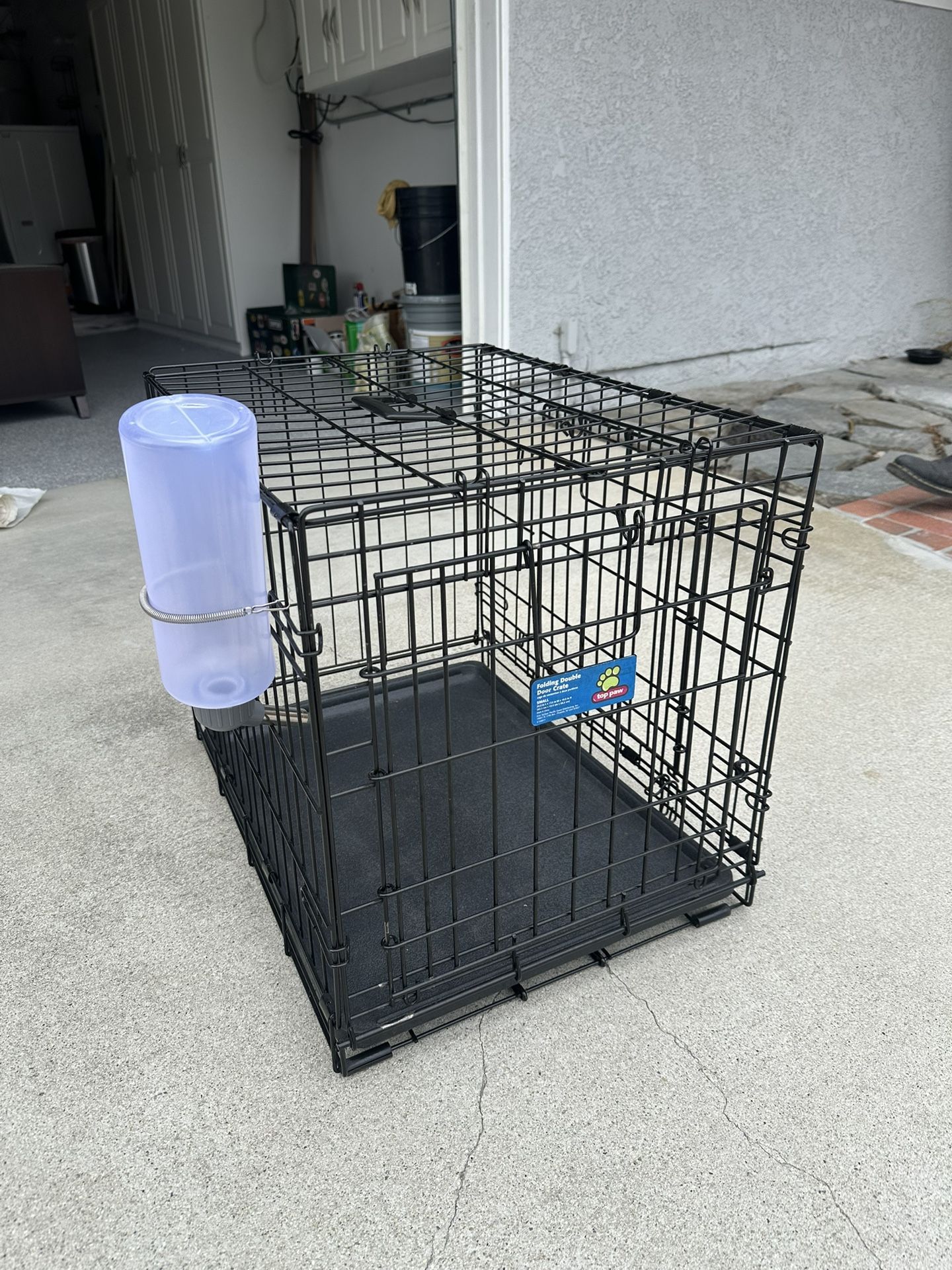 Dog Crate With Water Feeder