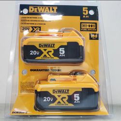 Dewalt New Pack X 2 Battery 5ah XR