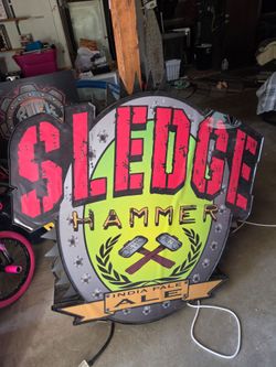 SLEDGE HAMMER BEER SIGN