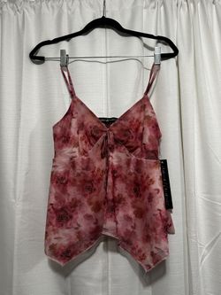 Size Small- Women’s Rose Print Flowy Tank Top