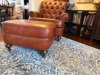 Ethan Allen lounge chair and ottoman