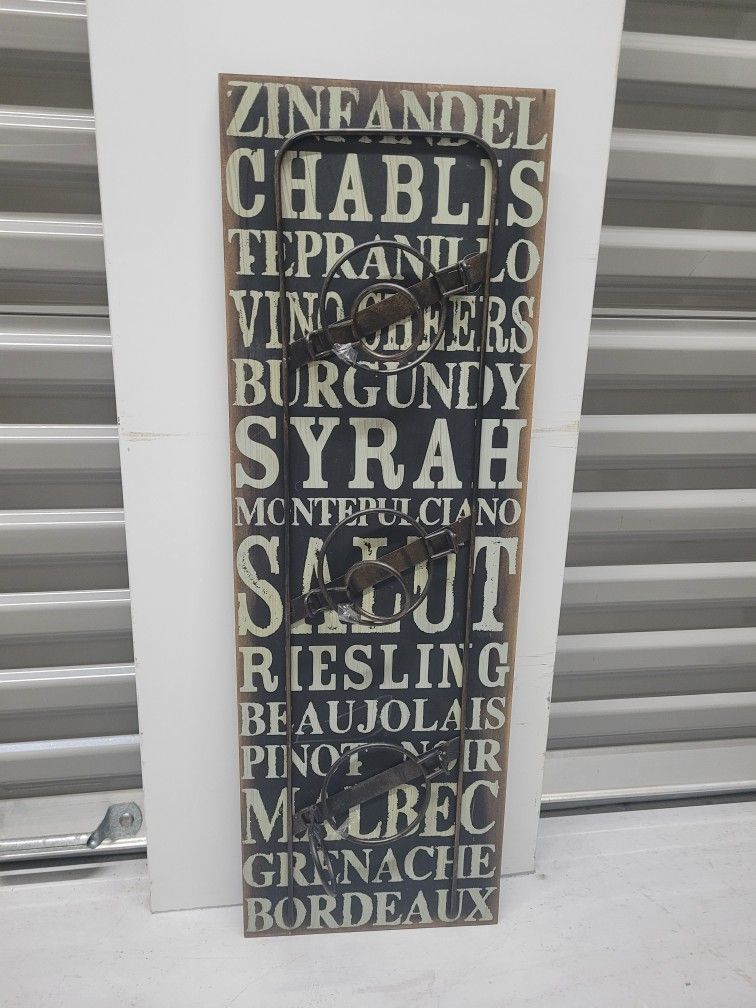 3 Bottle Wine Rack For Wall.
