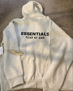 Fear Of God Essentials Light Oatmeal Hoodie XL $40