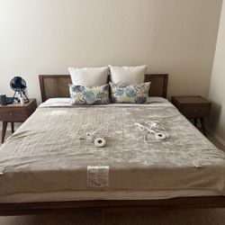 Bed Frame And Memory Foam Mattress King Like NEW