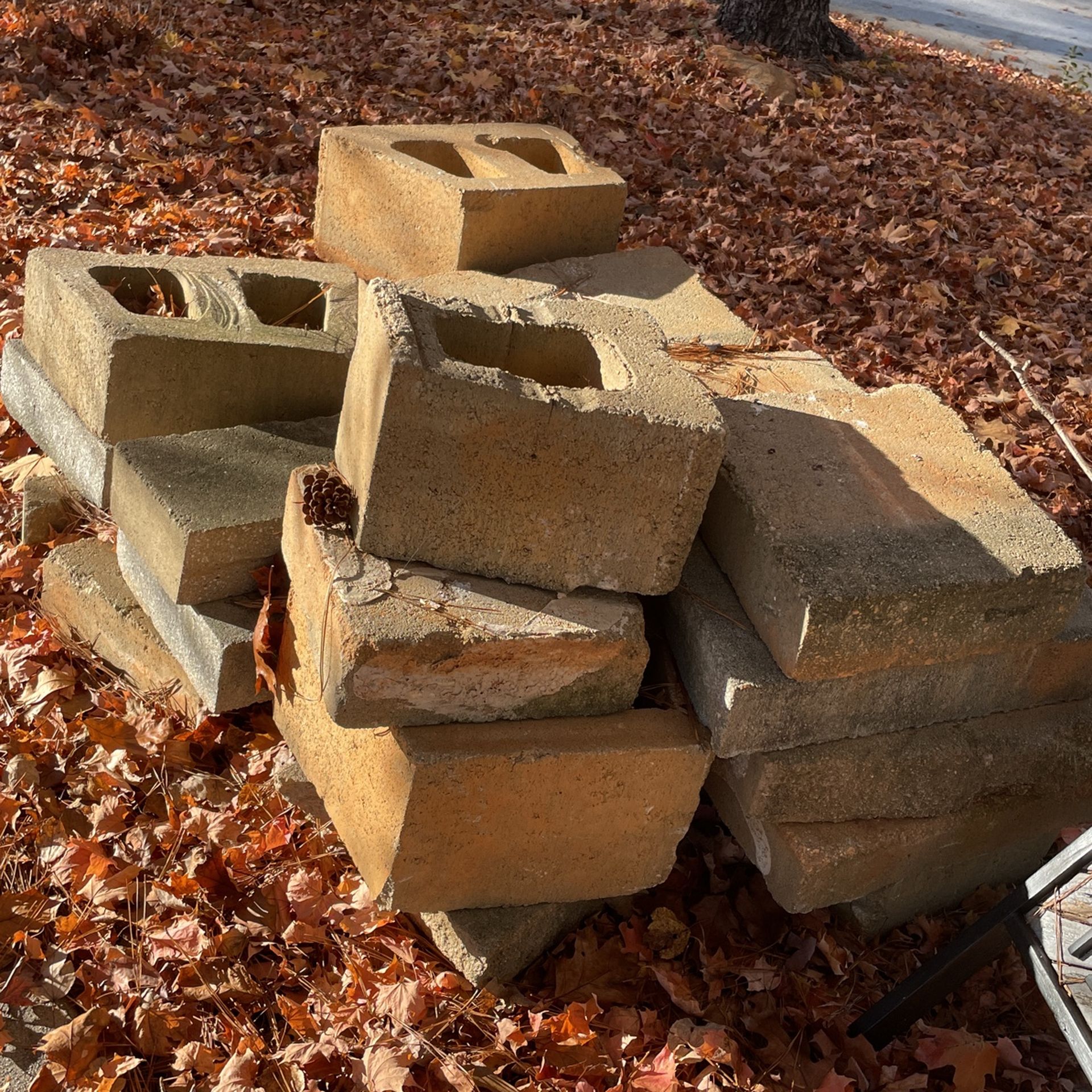Assorted Wall Blocks & Caps, Perfect For Retaining Walls And Yard Projects!