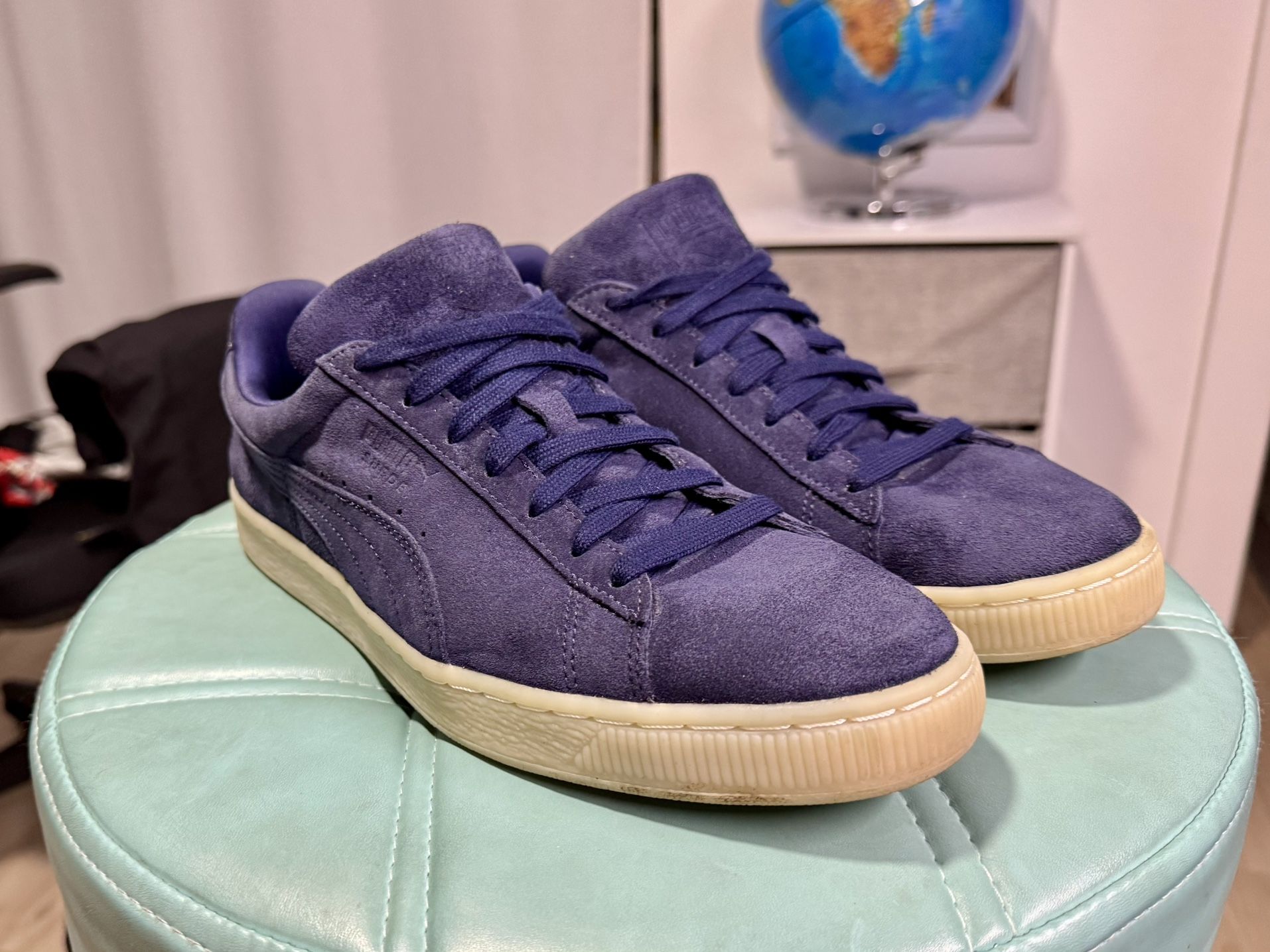 Blue Suede PUMA Low-Top Shoes - Barely Used!