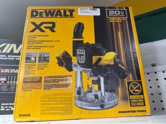 DEWALT DCW620B 20V MAX XR 2-1/4 HP Brushless Cordless Plunge Router.