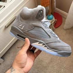 Air Jordan Retro 5s Wolf Gray