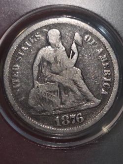 1876 Seated Liberty Silver Dime