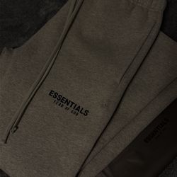 essentials dark oat sweat pants 