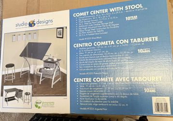 Studio Design Comet Center with Stool (Craft Table)