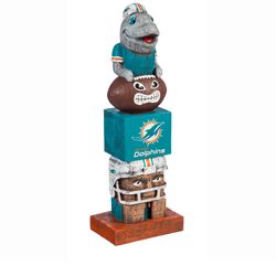 Vintage Miami Dolphins NFL RARE Tiki Totem Pole 16" Evergreen Enterprises New In Box