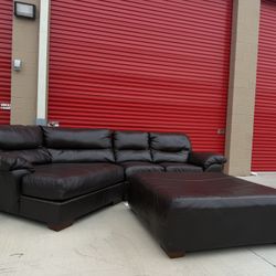Dark Brown oversized Sectional - Free Delivery 