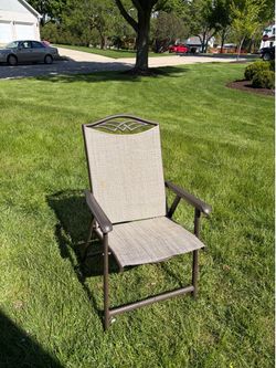 Patio chair, folding outdoor sling chair