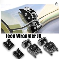 Black hood latches Metal for 2007 thru 2017 jeep Wrangler
