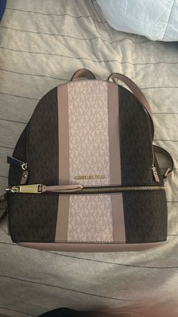 Michael Kors Signature Stripe Backpack