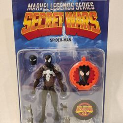 ML's Retro Carded Secret Wars Symbiote Suit Spider-Man Action Figure 