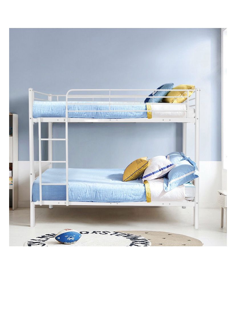 Brand new white metal bunk bed (Can deliver)