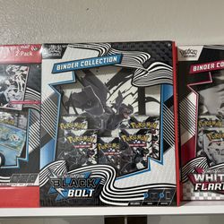 🔥White Flare Black Bolt Binder and Poster Collection Bundle🔥
