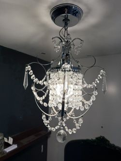 3 mini chrome crystal chandeliers hallway lights