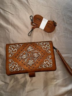 Brown Leather Wallet, Crossbody Bag &/or Clutch