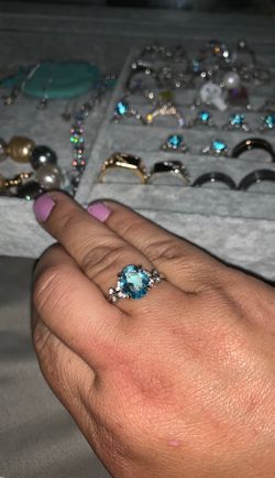 🌸BUY 1 GET 1 FREE🌸 Jewelry sales event🌸 Silver Topaz Butterfly 🦋Ring Size 7,8,9,10