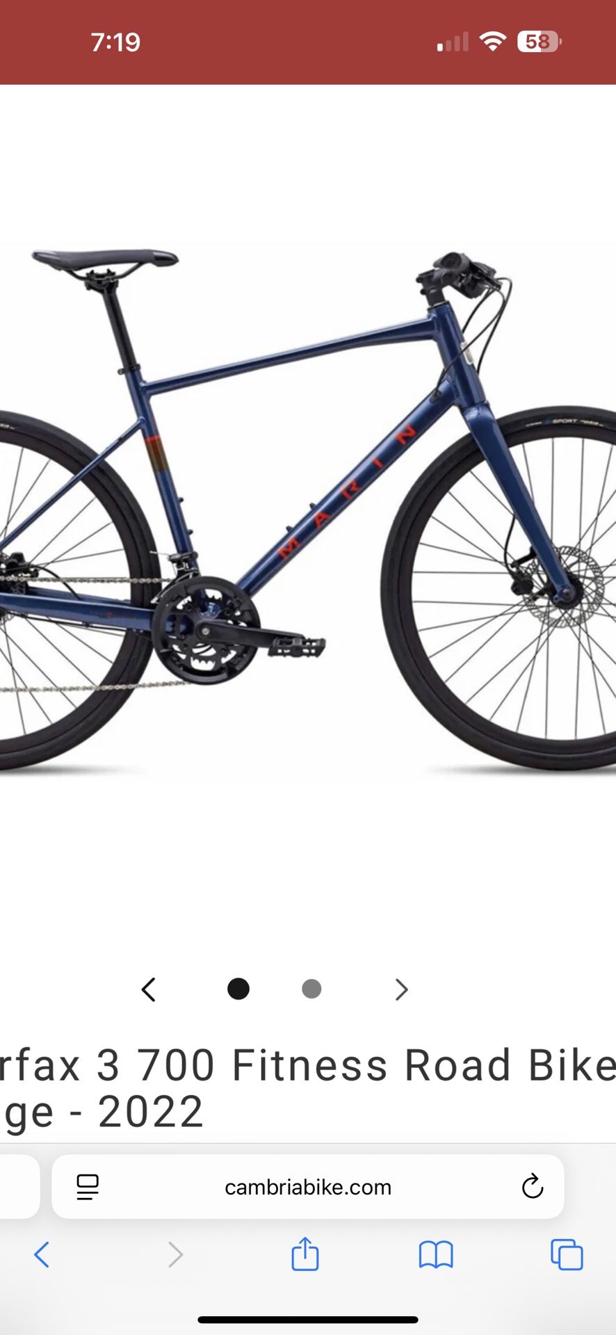 Marin Fairfax 3 700 Fitness Road Bike