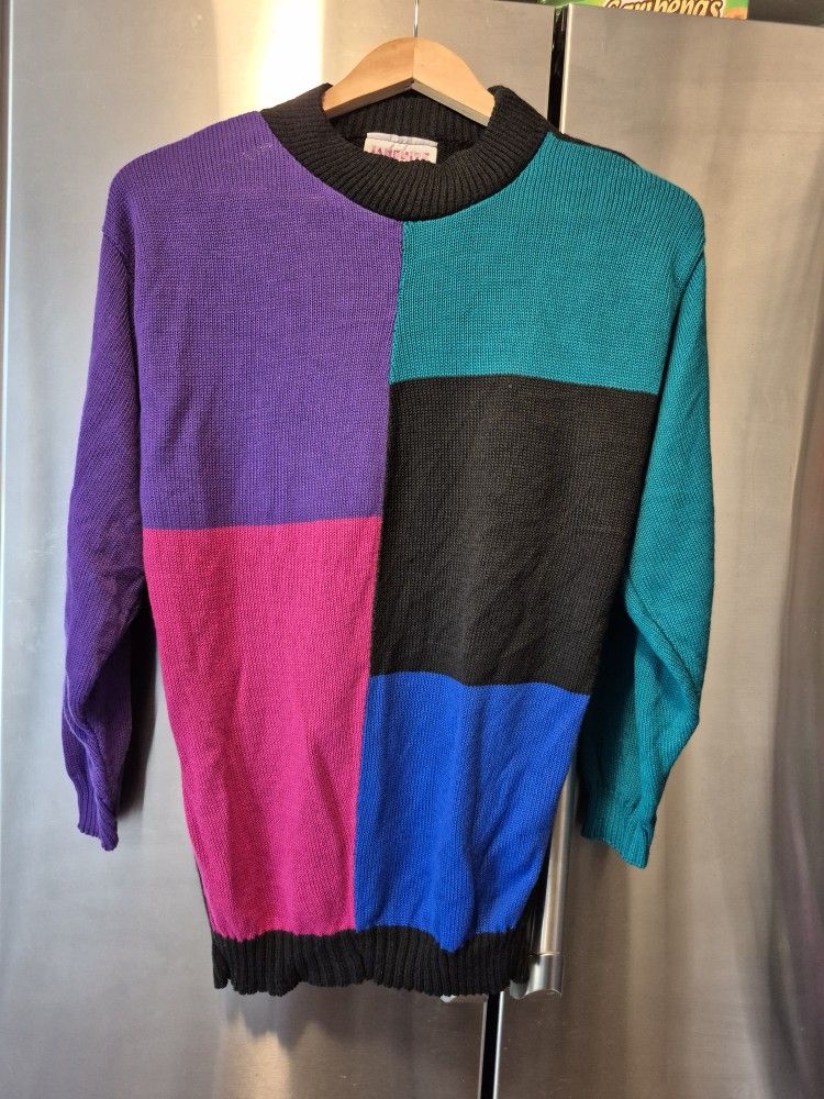 Sweater Pullover 80s Men Size Medium