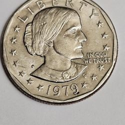 1979 Error S Over D Mint Mark Susan B Anthony Liberty Dollar