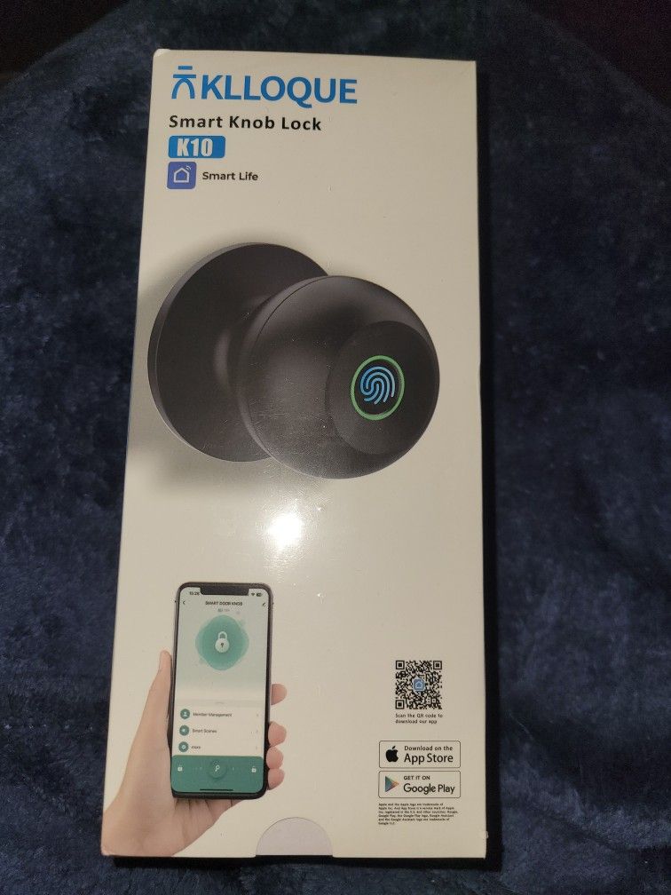 Fingerprint Doorknob, Black