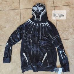 Large Black Panther Mask Jacket New