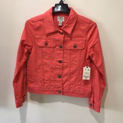 Women’s St.John’s bay jeans/denim jacket/coral/size X-Small/nwt