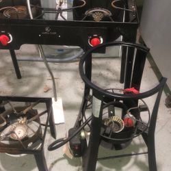 Three gas outdoor, burners