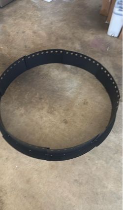Round Steel Fire Pit Ring – Heavy-Duty Outdoor Fire Pit Liner (No Screws Included)