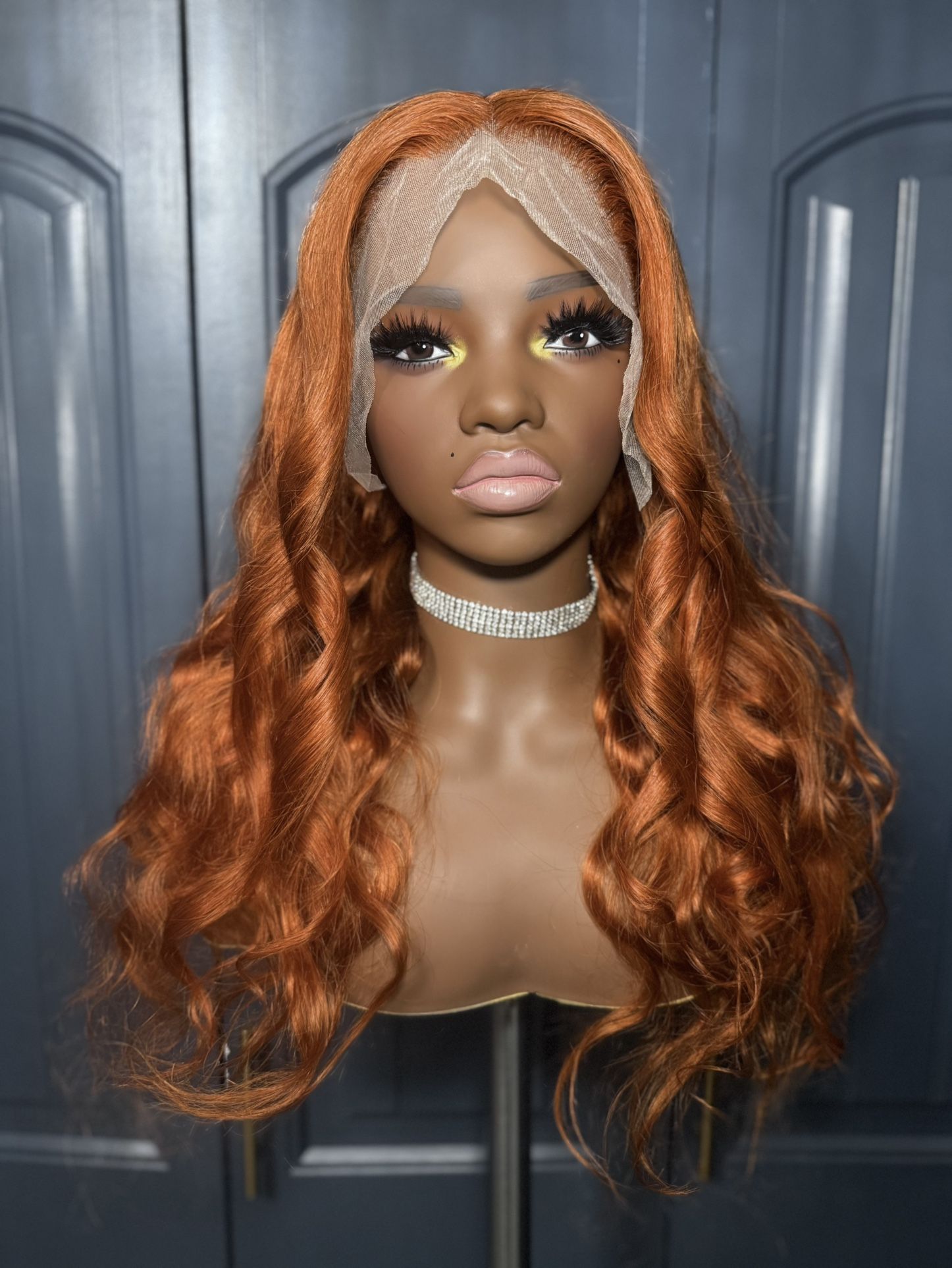 WIG 100% HUMAN HAIR GINGER 26”