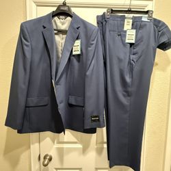 NEW w/ TAGS Men’s HAGGAR SUIT Blue 50R Jacket Coat 42x30 Pants NEW NEW 