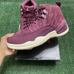 Jordan Bordeaux 12s size 12  USED But Clean
